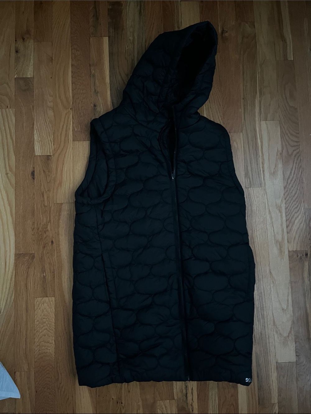 DSG Black Quilted Hooded Puffer Vest